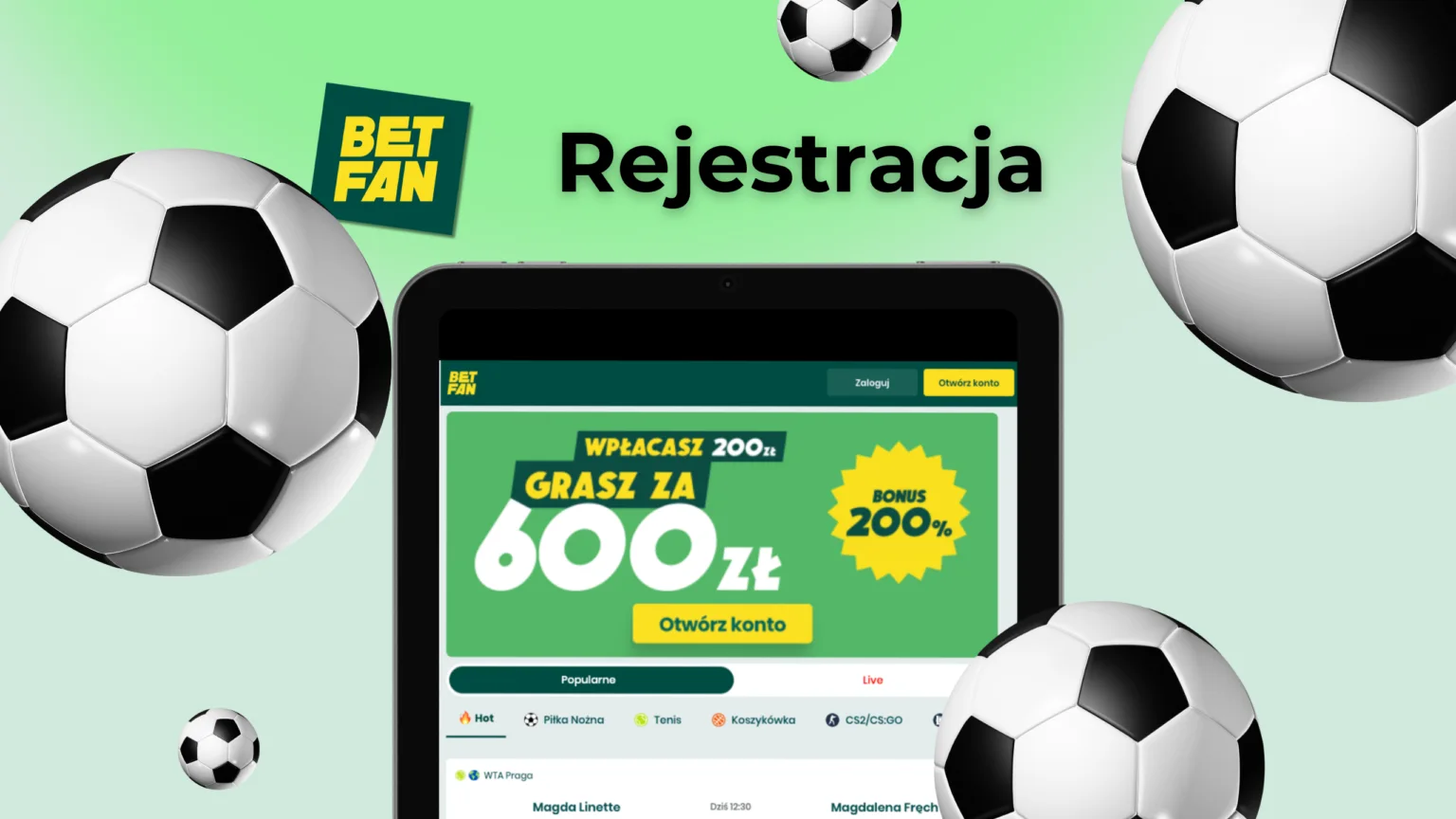 Prosty proces rejestracji u bukmachera