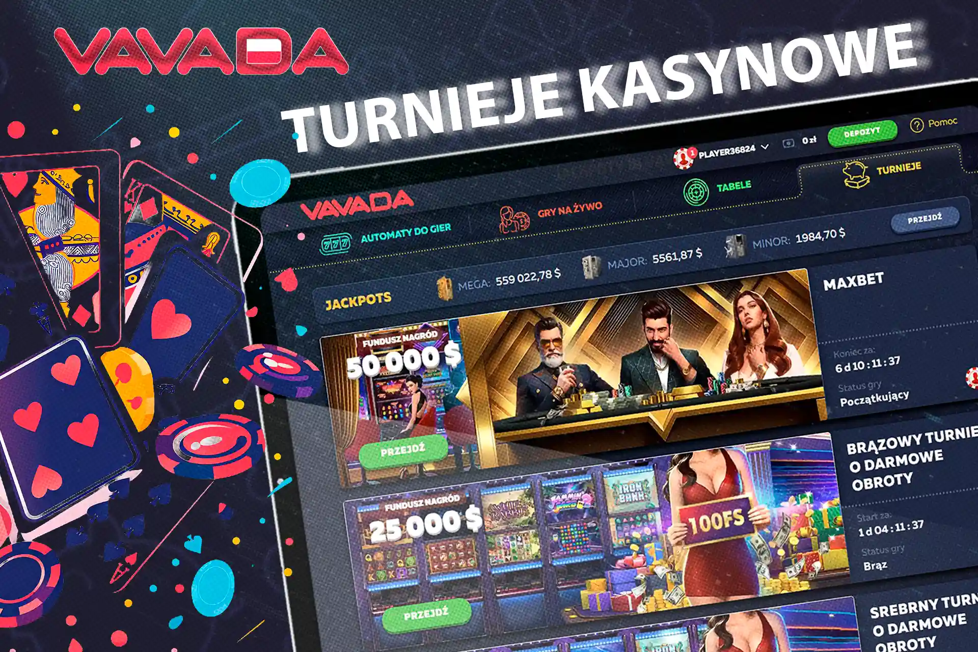 Weź udział w różnych turniejach kasynowych