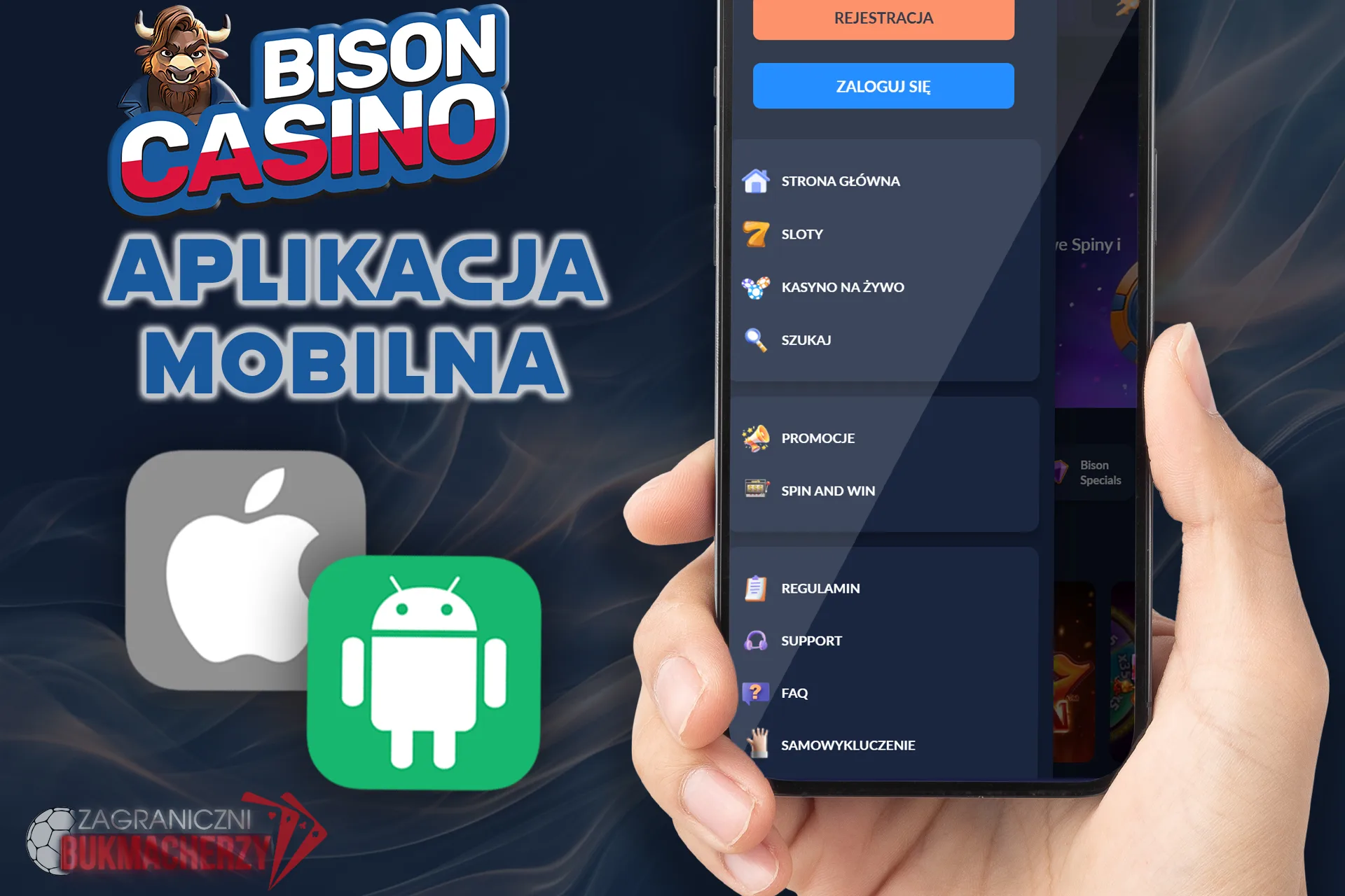 Zainstaluj wygodną aplikację mobilną Bison Casino