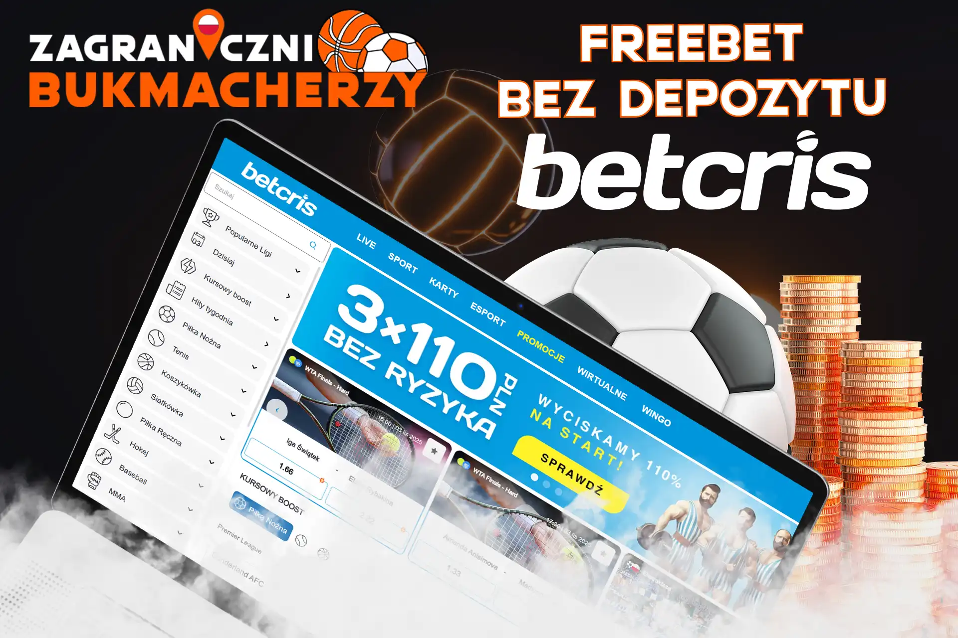 Darmowe zakłady bez depozytu w Betcris