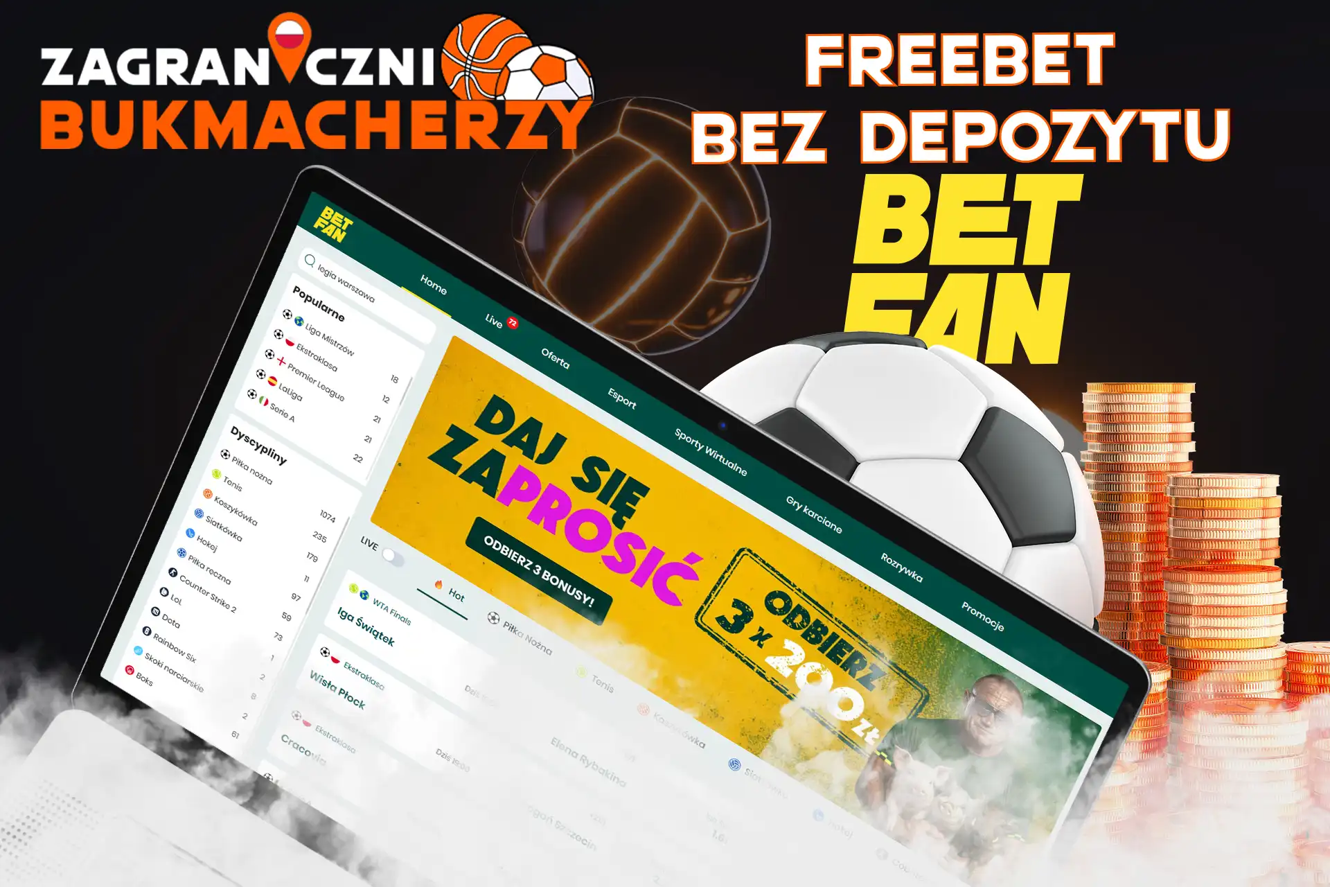 Darmowe zakłady bez depozytu w Betfan